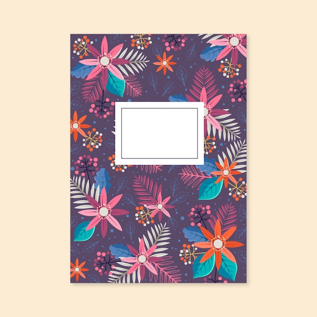 Free Vector hand drawn notebook cover design