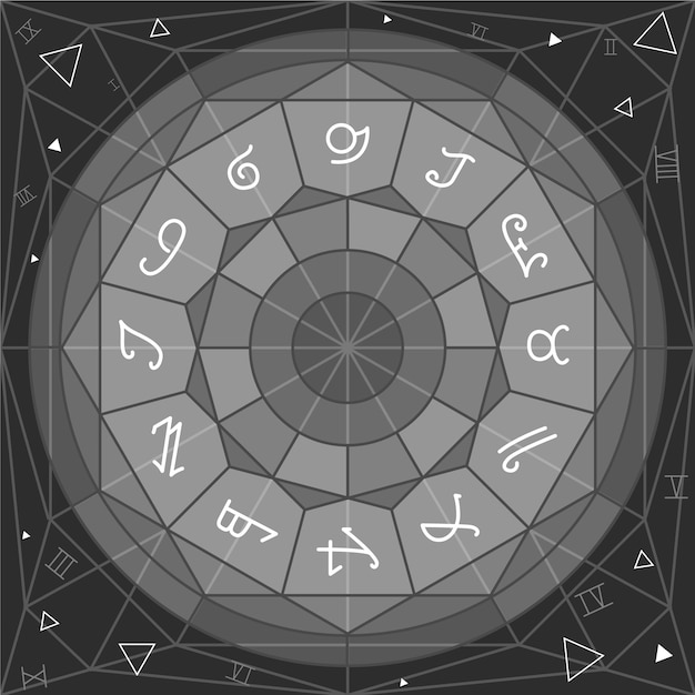 Free vector hand drawn numerology illustration