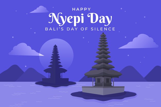 Hand drawn nyepi background