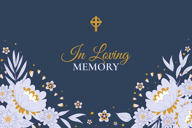 Free Vector hand drawn obituary background