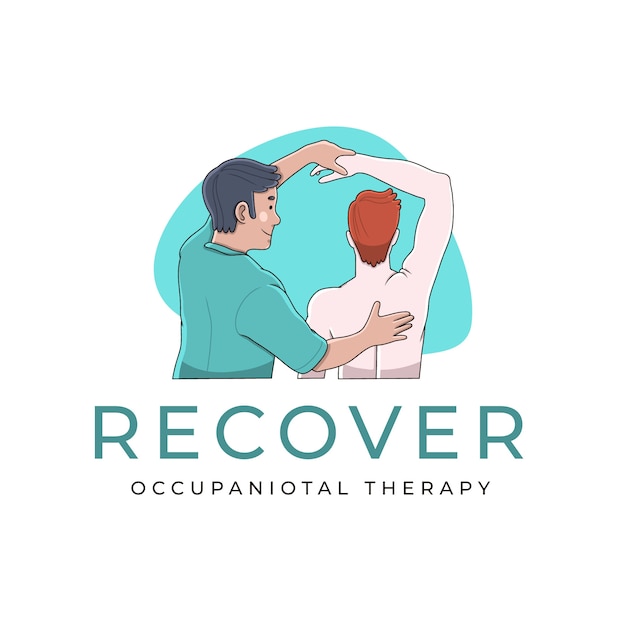 Free Vector hand drawn occupational therapy logo