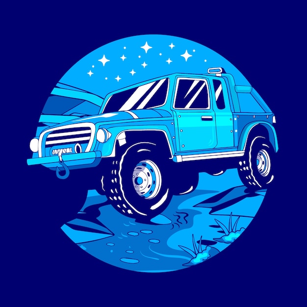 Free vector hand drawn offroad illustration