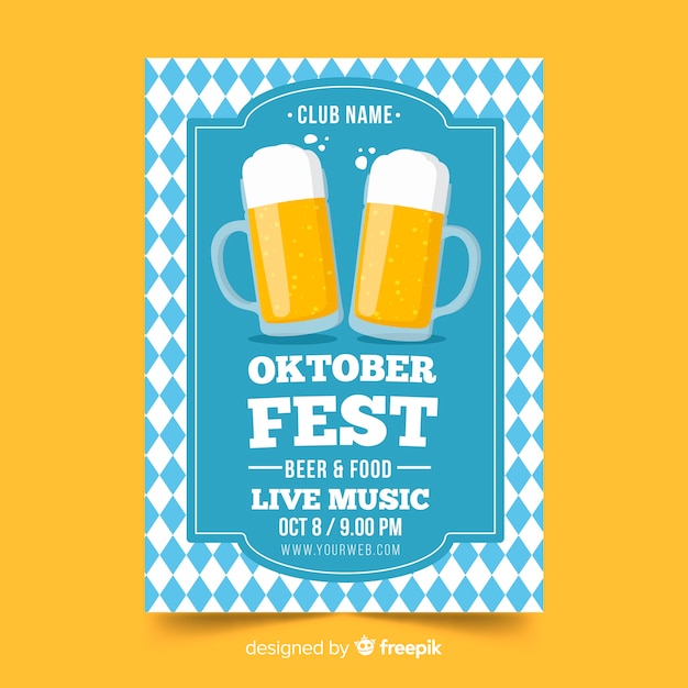 Hand drawn oktoberfest flyer