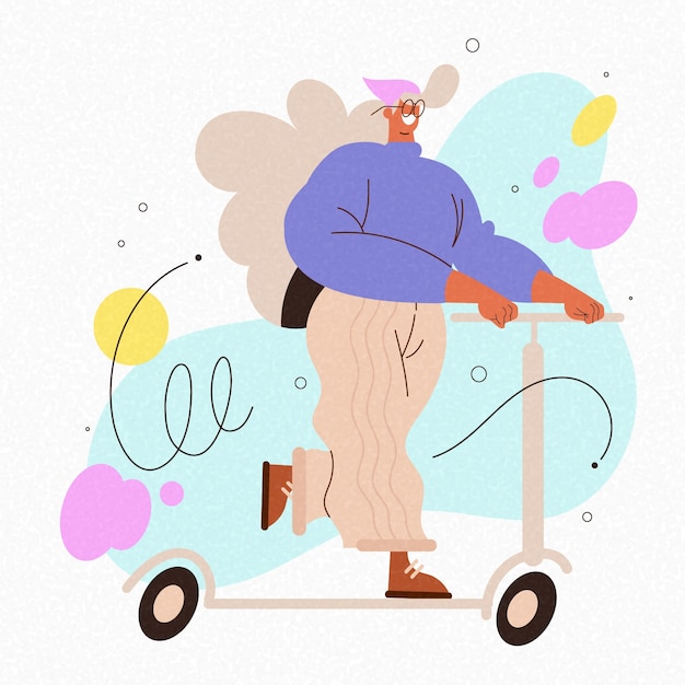 Free Vector hand drawn old people having fun illustration