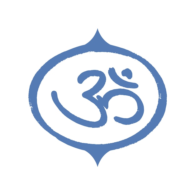 Free Vector hand drawn om symbol design