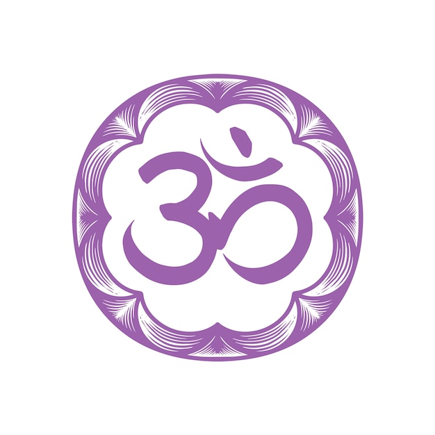 Free vector hand drawn om symbol