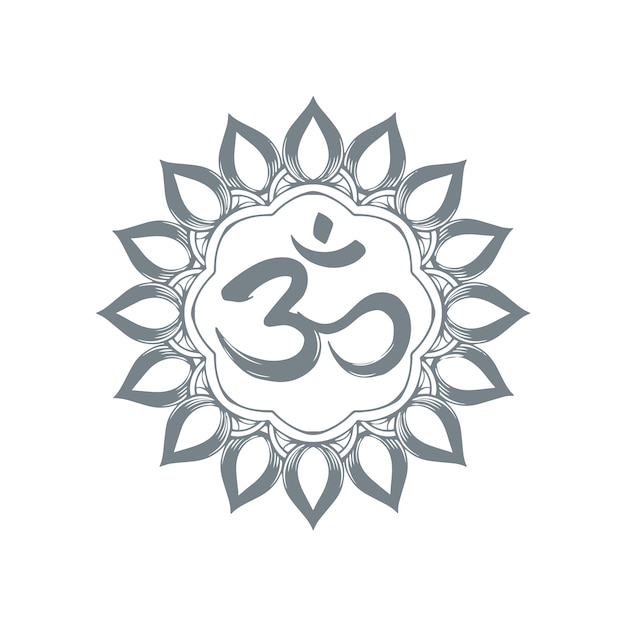 Free vector hand drawn om symbol