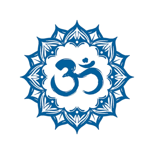 Free Vector hand drawn om symbol