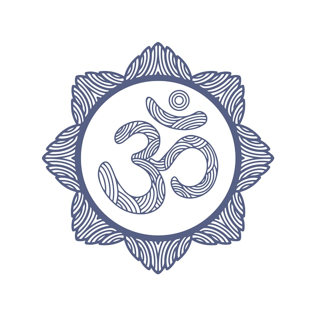 Free Vector hand drawn om symbol