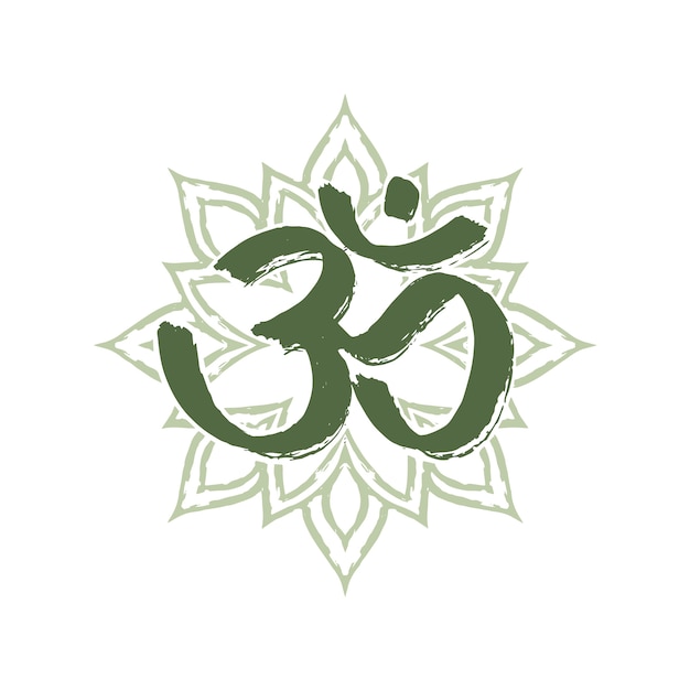 Free Vector hand drawn om symbol