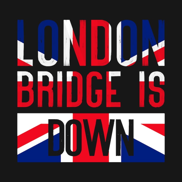 Free Vector hand drawn operation london bridge lettering