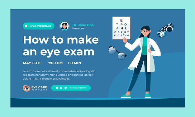 Hand drawn ophthalmologist webinar