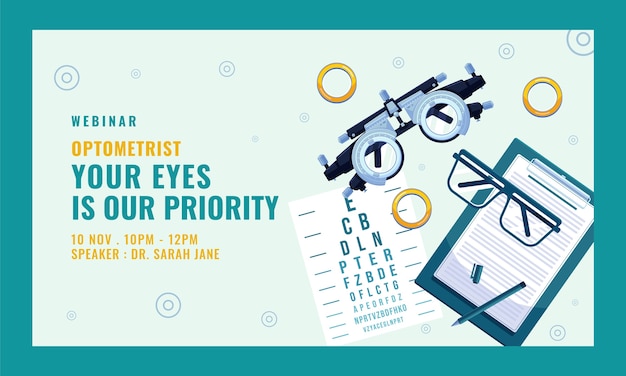 Free Vector hand drawn optometrist profession webinar