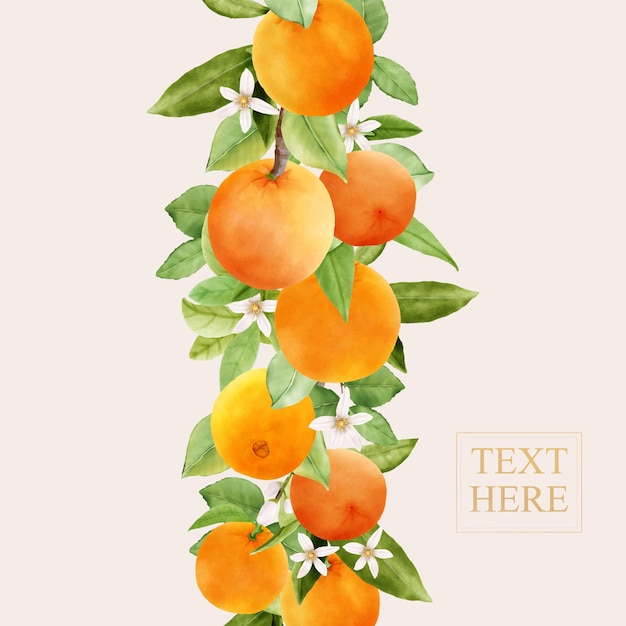 Free Vector hand drawn orange border and frame background design