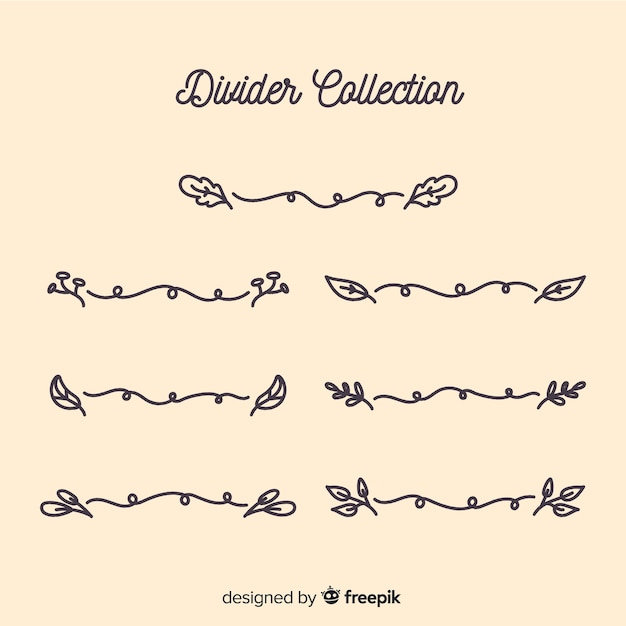 Hand drawn ornament divider collection