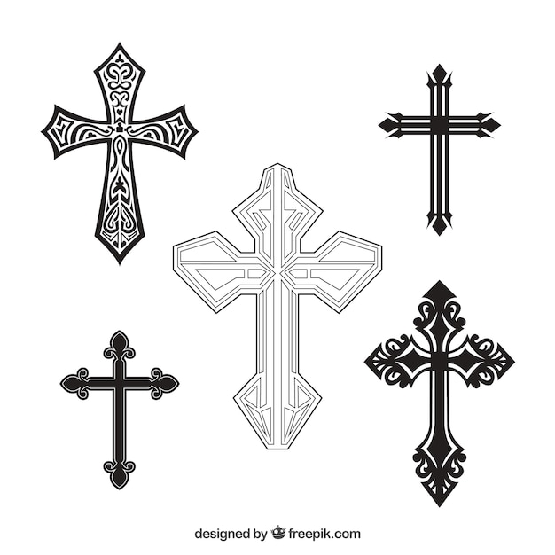 Free vector hand drawn ornamental cross