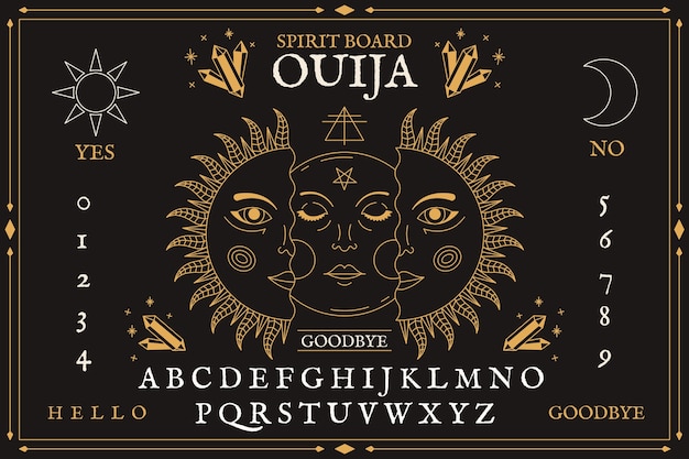 Free vector hand drawn ouija board illustration