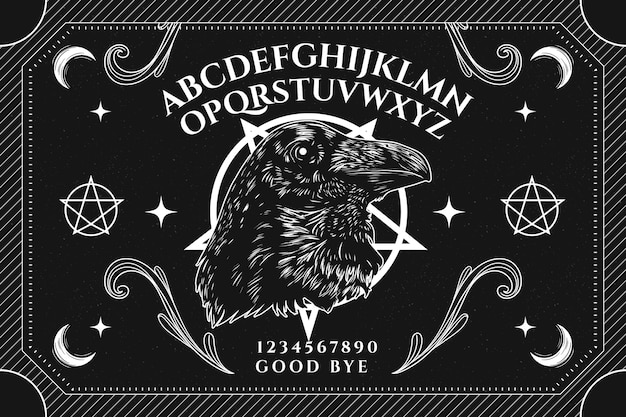 Free Vector hand drawn ouija board illustration