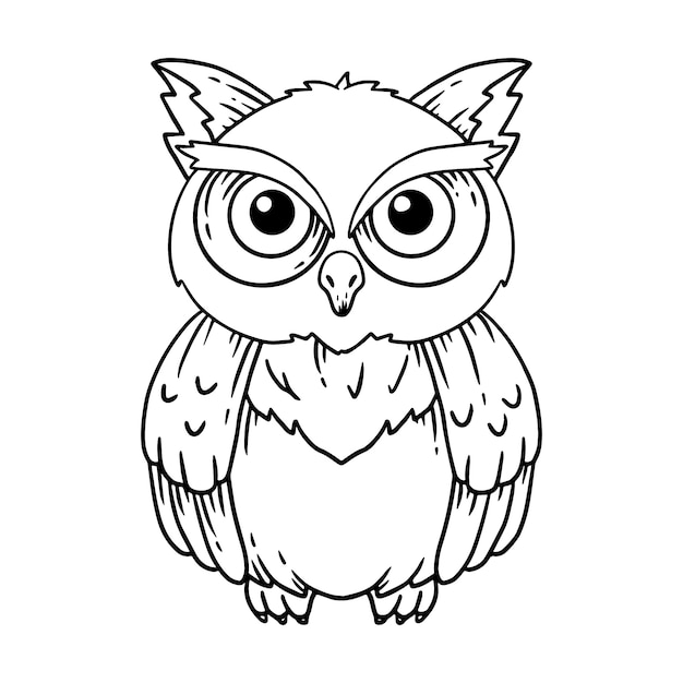 Free Vector hand drawn owl outline