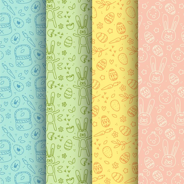 Hand drawn pack easter day pattern