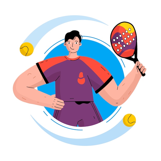 Free Vector hand drawn padel illustration