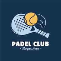 Free vector hand drawn padel logo template