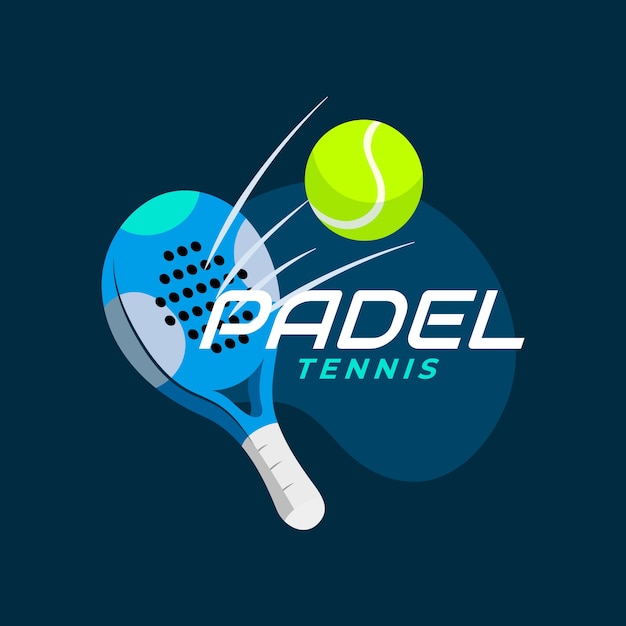 Free vector hand drawn padel logo