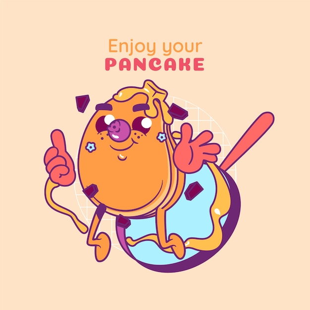 Free Vector hand drawn pancake day illustration