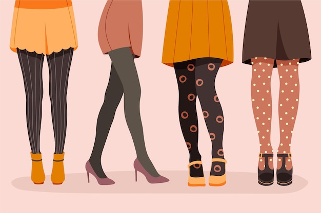 Free Vector hand drawn pantyhose tights collection