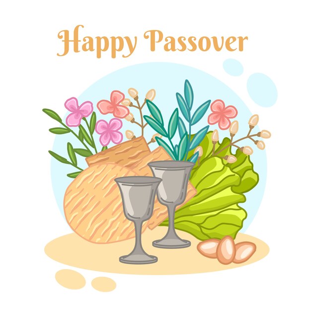 Hand-drawn passover design