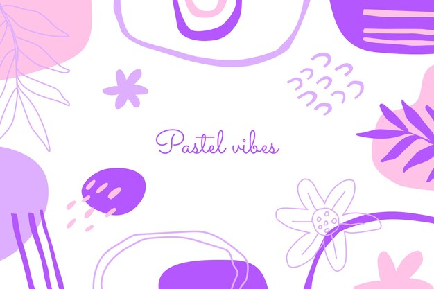 Hand drawn pastel color pattern