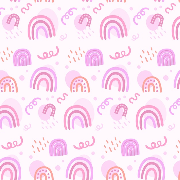 Hand drawn pastel color pattern