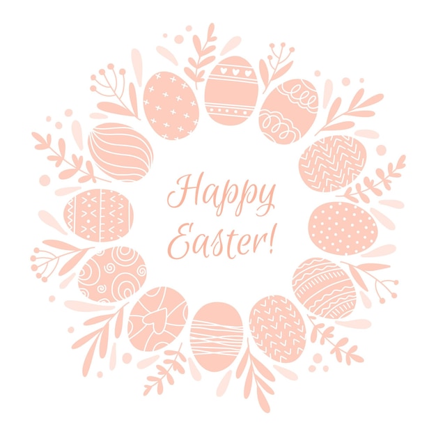 Free Vector hand drawn pastel monochrome easter illustration