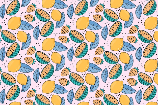 Free Vector hand drawn pastel summer pattern design