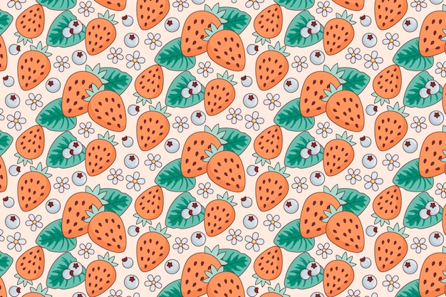 Hand drawn pastel summer pattern design