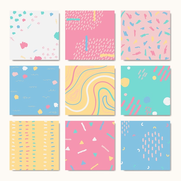 Hand drawn patterned backgrounds