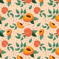 Free vector hand drawn peach pattern design