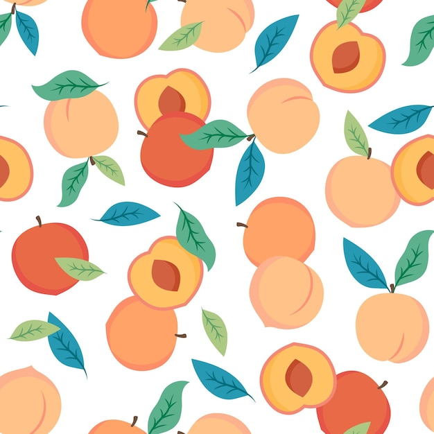 Hand drawn peach pattern