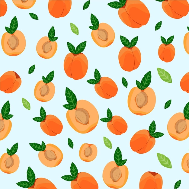 Hand drawn peach pattern