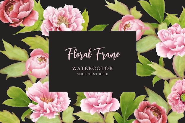 Free Vector hand drawn peony background design