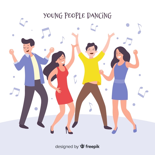 Hand drawn people dancing pack