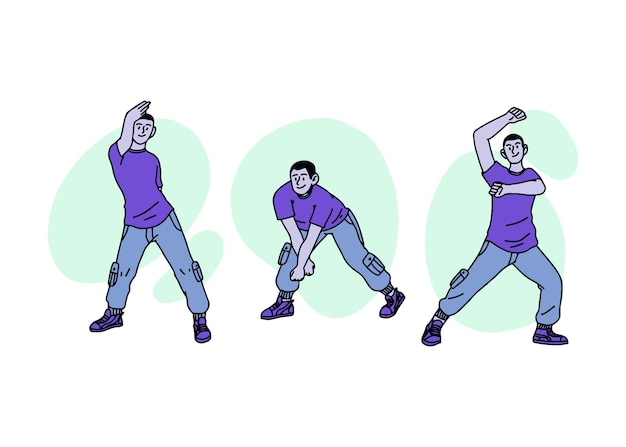 Free Vector hand drawn people dancing pack