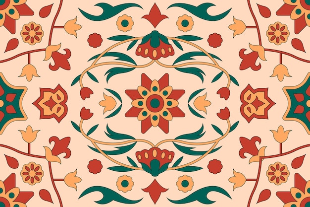 Hand drawn persian carpet pattern design