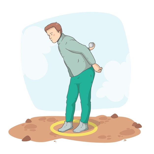 Free Vector hand drawn petanque illustration