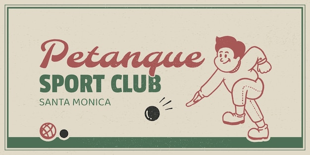 Free Vector hand drawn petanque logo