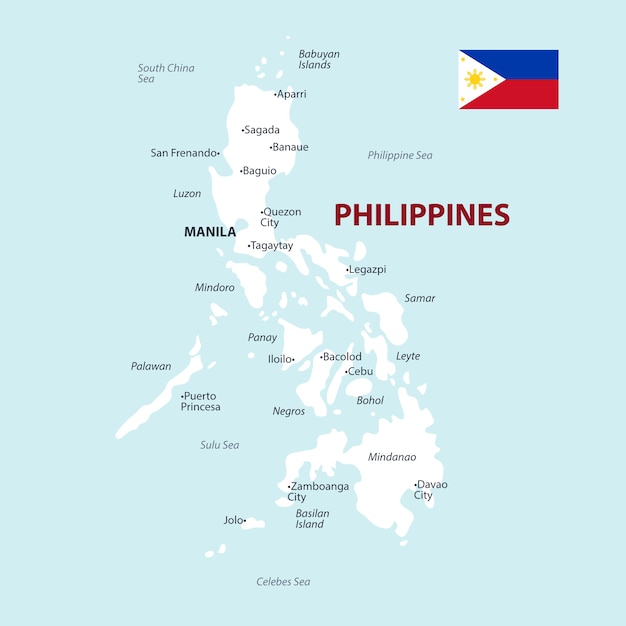 Free Vector hand drawn philippine map design