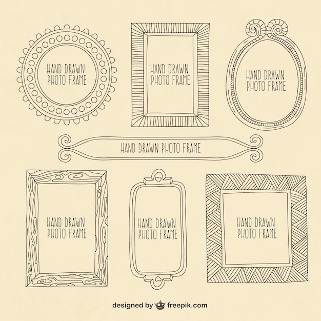 Hand drawn photography frames pack