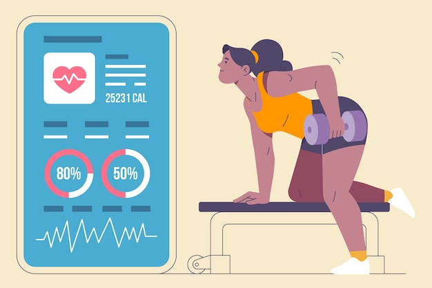 Free Vector hand drawn physical assessment illustration