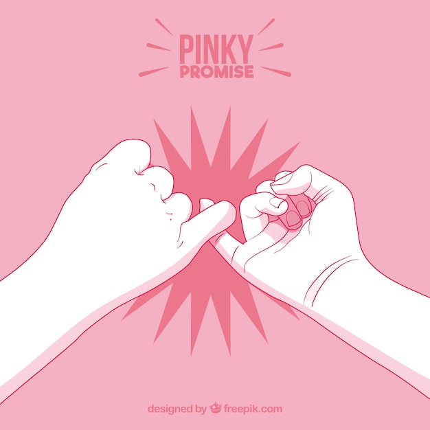 Free Vector hand drawn pinky promise composition