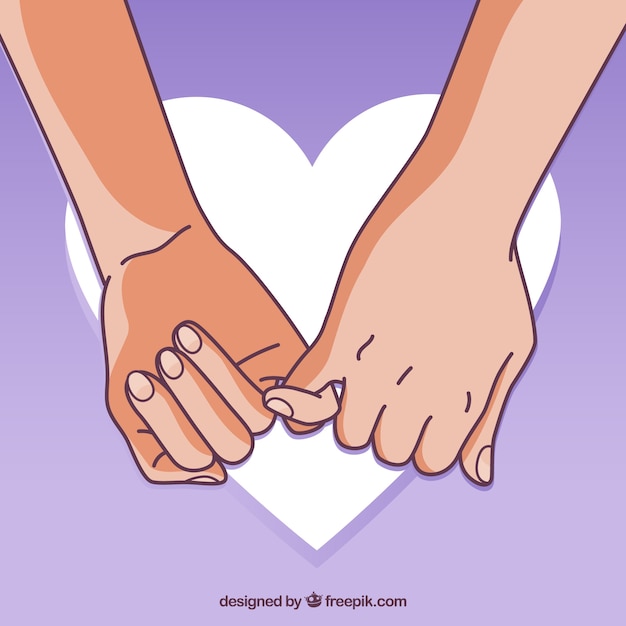 Free Vector hand drawn pinky promise composition